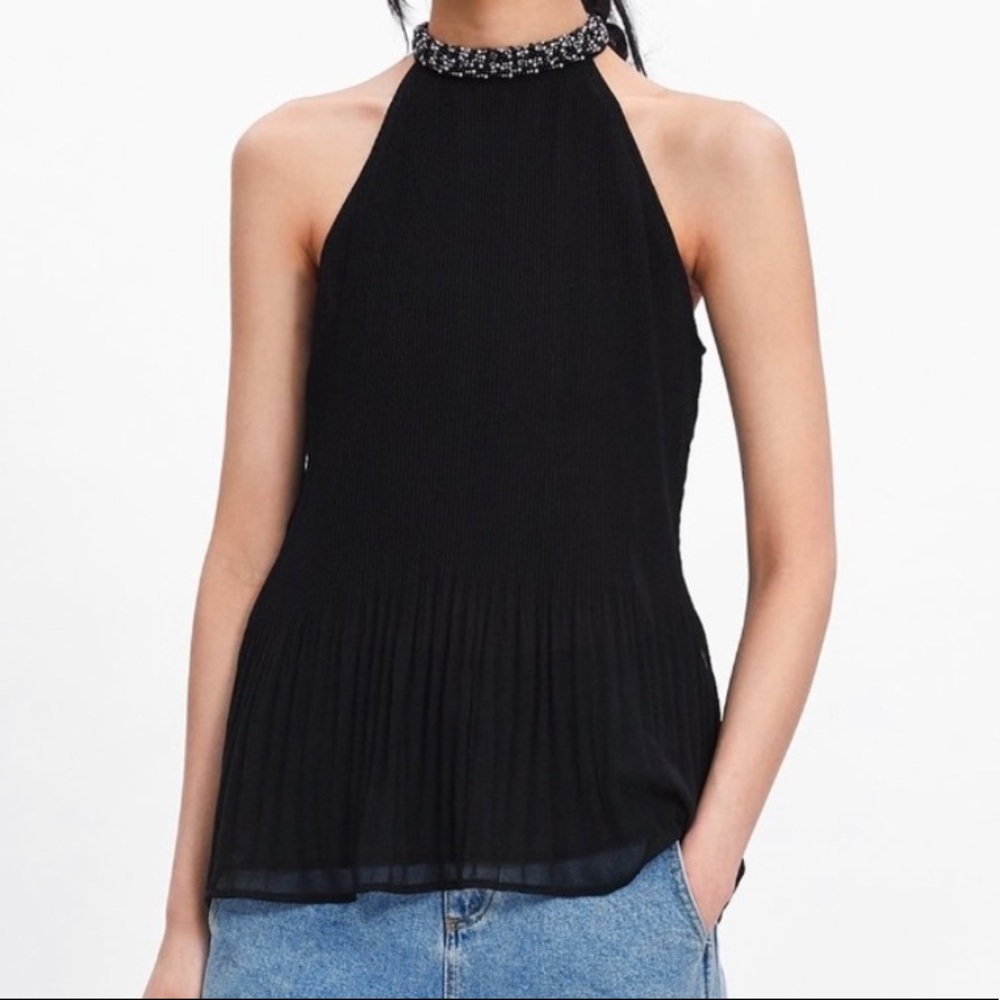 Zara beaded blouse